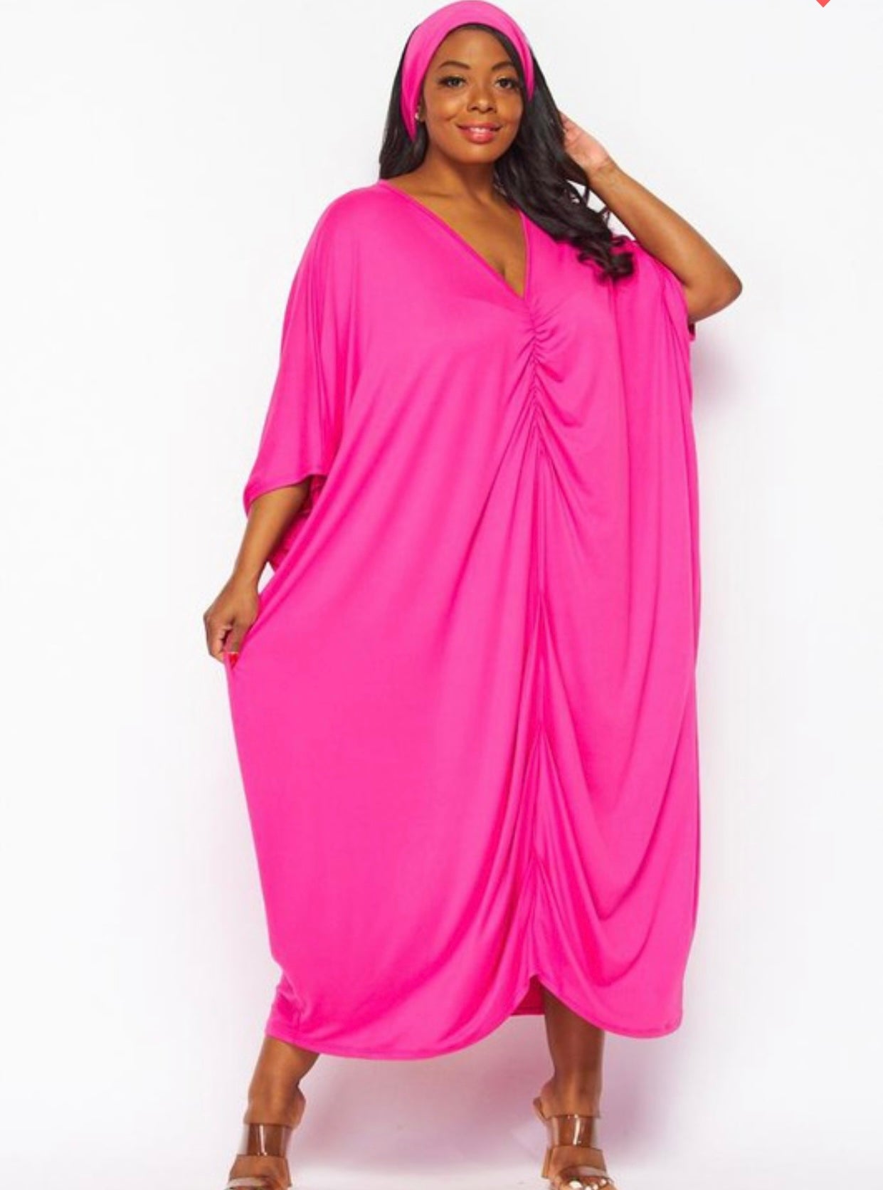 PLUS SIZE "Koryn" Maxi Dress w/ (Belt or Headband)