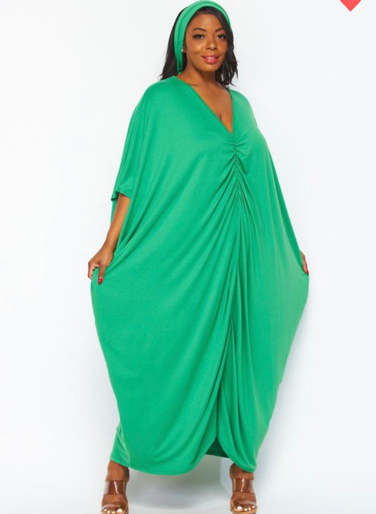 PLUS SIZE "Koryn" Maxi Dress w/ (Belt or Headband)